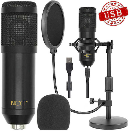 Next GS-800 Set Kondensatormikrofon USB Desktop, stoßmontiert für Gesang