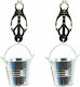Dream Love OhMama! Nipple Clamps With Buckets Σφιγκτήρες Θηλών σε Ασημί Χρώμα 2τμχ
