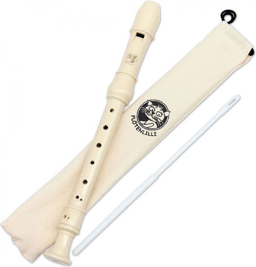 Cascha Soprano Πλαστική Φλογέρα EH-3909 Μπαρόκ Λευκή
