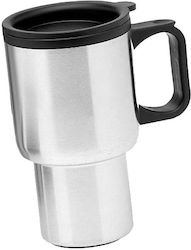 Carner Glass Thermos Stainless Steel Silver with Handle 0002353