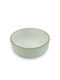 Viosarp Servierschüssel Rund Keramik Beige mit Durchmesser 15.2cm
