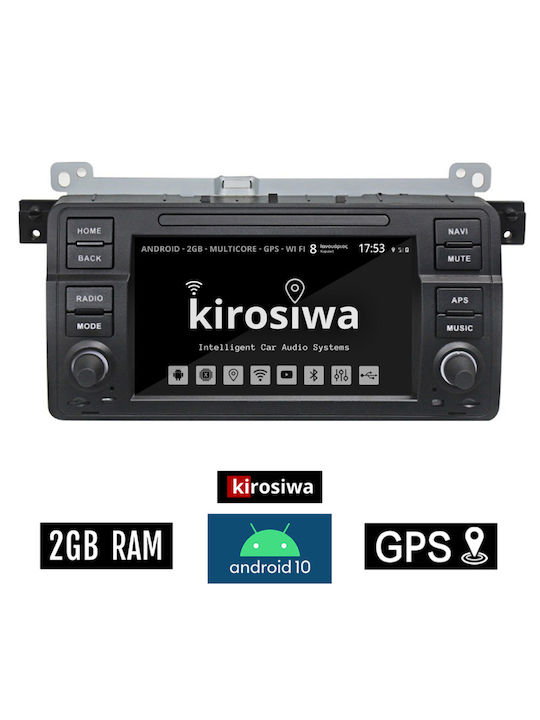 Kirosiwa Car Audio System for BMW E46 / Series 3 / Series 3 (E46) E46 1998-2005 (Bluetooth/USB/WiFi/GPS) with Touch Screen 7"