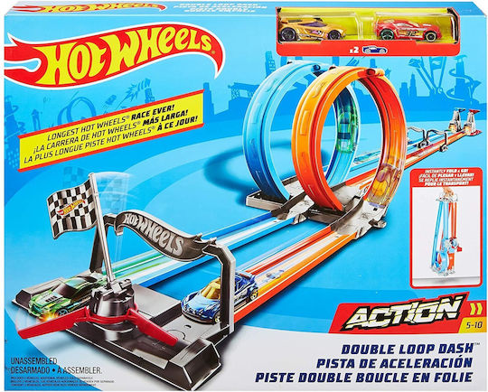 Hot Wheels Double Loop Dash Писта за 5++ Години GFH85