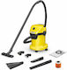 Karcher WD 3 V-17/6/20 CAR Wet-Dry Vacuum for Dry Dust & Debris 1000W with Waste Container 17lt