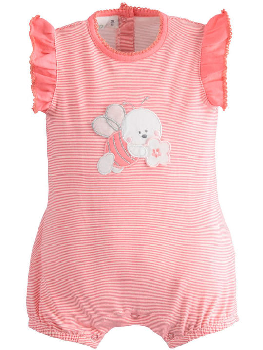 iDO Baby Bodysuit Set Sleeveless Pink