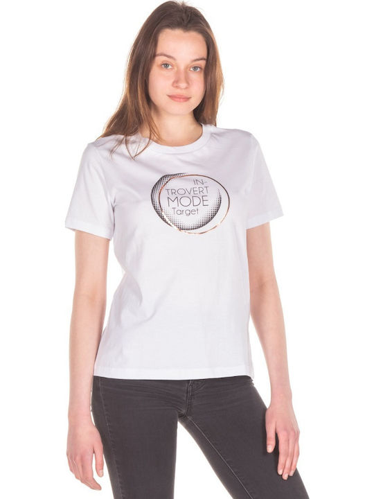 Target Γυναικείο Αθλητικό T-shirt Λευκό