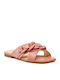 Sameya Leder Flache Sandalen für Damen in Rosa Farbe