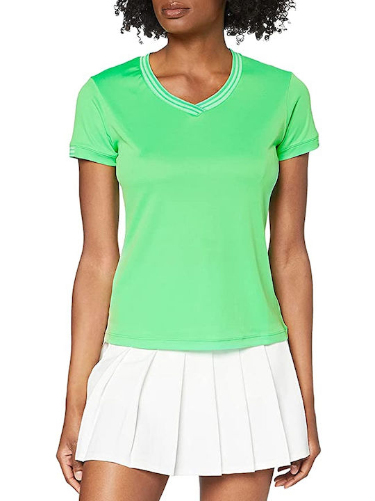 Wilson Women's Athletic T-shirt with V Neck Green