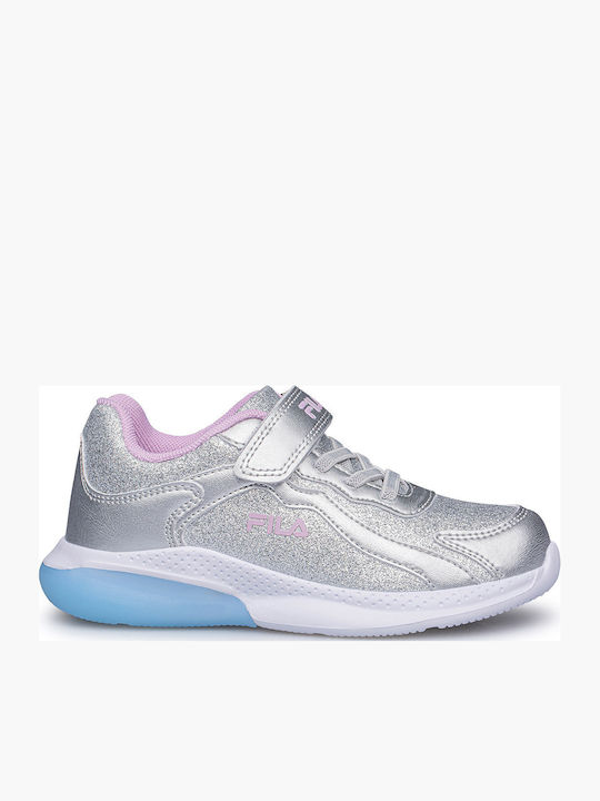 Memory Spectrolite Παιδικά Sneakers Ανατομικά με Σκρατς Ασημί