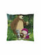 Das Home Παιδικό Διακοσμητικό Μαξιλάρι Masha And The Bear Μπλε 40x40εκ.