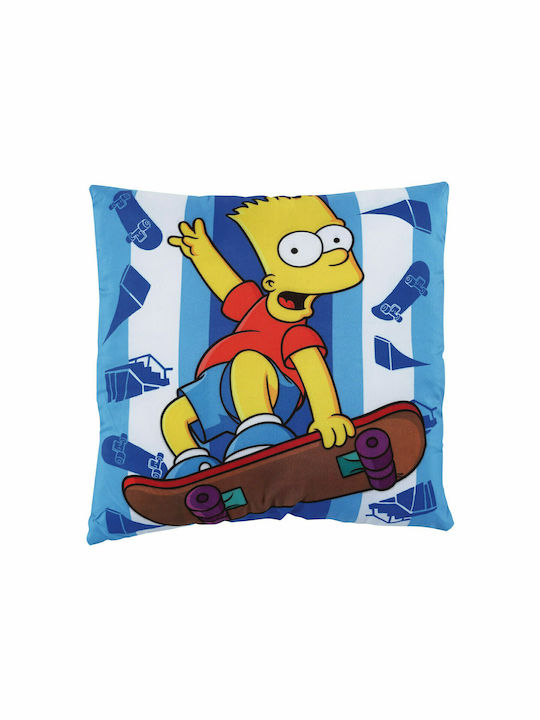 Das Home Kids Square Throw Pillow The Simpsons Bart 40x40cm Blue