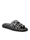 Amelia Leder Flache Sandalen für Damen in Schwarz Farbe