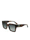 Karl Lagerfeld Women's Sunglasses with Brown Tartaruga Plastic Frame and Blue Lens KL6057S-215