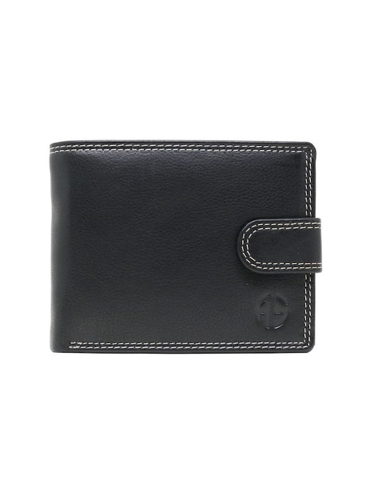 Alpha Status Men's Leather Wallet with RFID Black