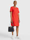 Tommy Hilfiger Καλοκαιρινό Mini T-shirt Φόρεμα Κόκκινο