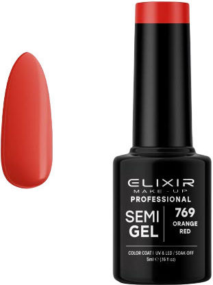 Elixir Semi Gel Halb-permanenter Nagellack Orange Red 769 5ml 1Stück
