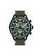 AVI-8 Hawker Hunter Watch Chronograph Battery with Green Leather Strap