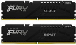 Kingston FURY 16GB（8GB×2）DDR5-5200MHz Kingston Fury Beast 16GB DDR5 RAM cu 2 module (2x8GB) și Viteză