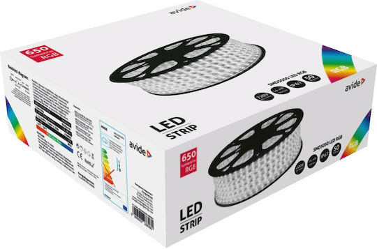 Avide Αδιάβροχη Ταινία LED ABLS220V5050-60RGB67 220V RGB Φως 50m Τύπου SMD5050
