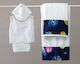 O nounos Christening Oilcloths Set Planets White-Dark Blue 3 Pieces