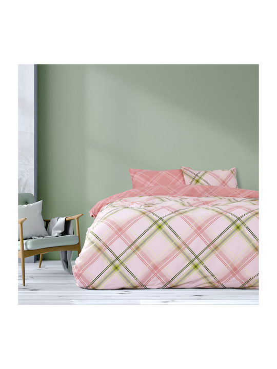 Kocoon Cube Coverlet Single from Cotton & Polyester Pink 160x240cm