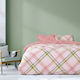 Kocoon Cube Κουβερλί Μονό από Βαμβάκι & Πολυεστέρα Pink 160x240cm