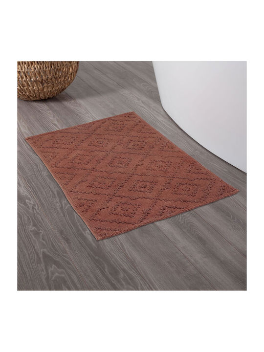 Sealskin Bath Mat Cotton Aztec 800097 Dark Pink 60x90cm