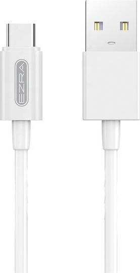 Ezra DC-128 USB 2.0 Cable USB-C Male - USB-A White 2m