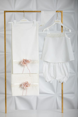 Piccolino Baptism Towel Set Jolanda Λευκό