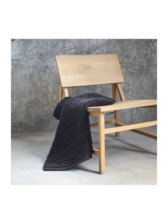 Sealskin Rutschfest Badematte Baumwolle Platz Delhi 800112 Dark Grey 60x60cm