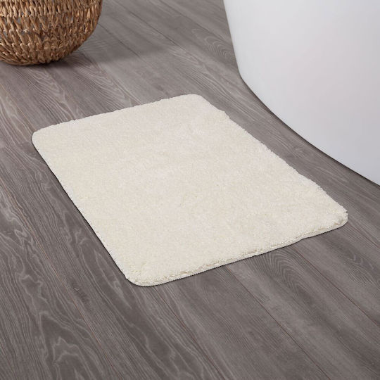 Sealskin Rutschfest Badematte Mikrofaser Rechteckig Angora 800120 Off White 60x90cm