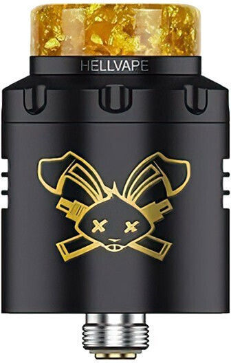 Hellvape Dead Rabbit V3 Verdampfer für Elektronische Zigaretten RDA 24mm Black Gold