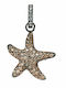 Lancaster Italia Charm Ζωάκι από Επιχρυσωμένο Ασήμι με Ζιργκόν Καφέ