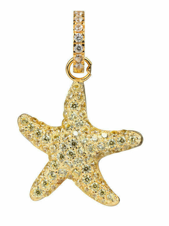 Lancaster Italia Animal Charm Made of Gold Plated Silver with Zircon