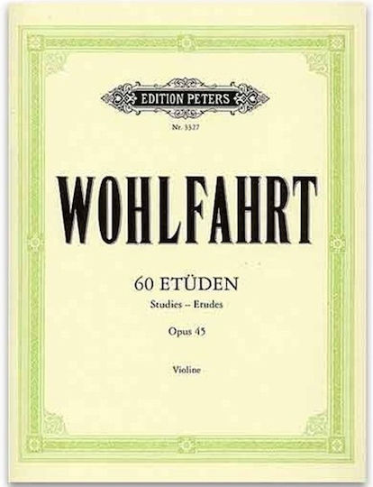 Edition Peters WOHLFAHRT 60 Etudes Op.45 Παρτιτούρα για Βιολί