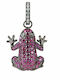 Lancaster Italia Animal Charm Made of Gold Plated Silver with Purple Zircon
