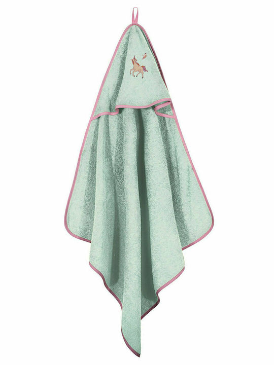 Greenwich Polo Club Hooded Baby Bath Towel 8815 Μέντα / Ροζ