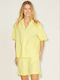 Jack & Jones Women's Monochrome Short Sleeve Shirt Yellow