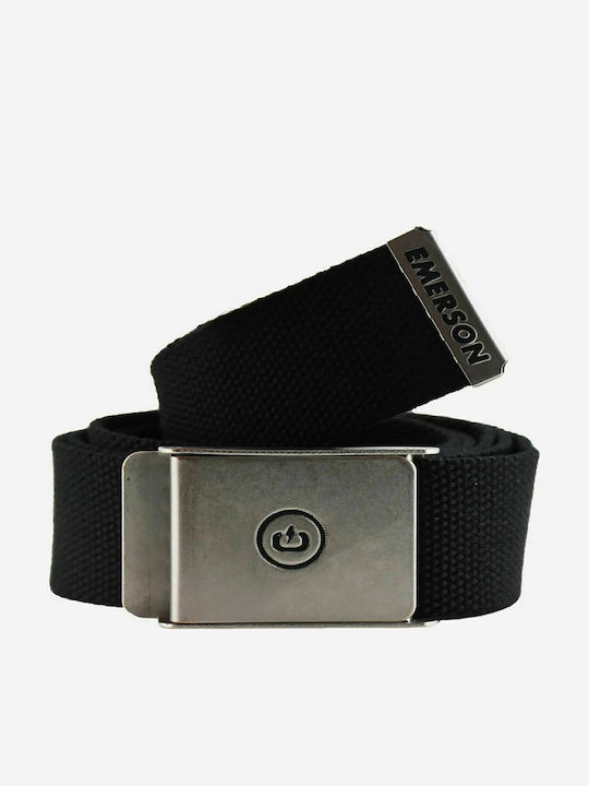 Elastic Men's Belt Fabric Webbing Belt Black