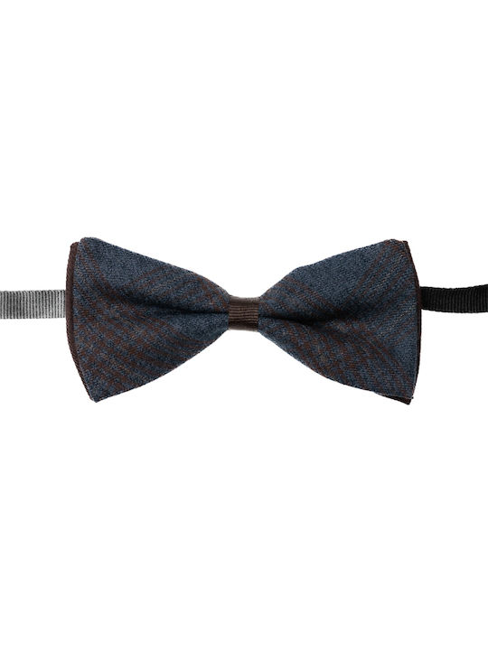 Men's Knitted Bow Tie Monte Napoleone 51832 Blue-Brown