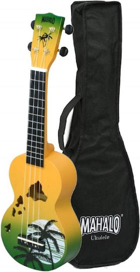 Mahalo Series Designer Hawaii Green Burst Soprano Γιουκαλίλι