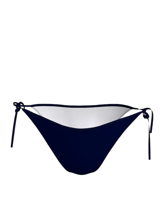 Tommy Hilfiger Bikini Slip με Κορδονάκια Navy Μπλε