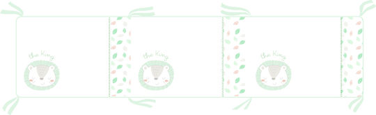 Kikka Boo Jungle King Crib Bumpers Classic Inside Green 35x180cm