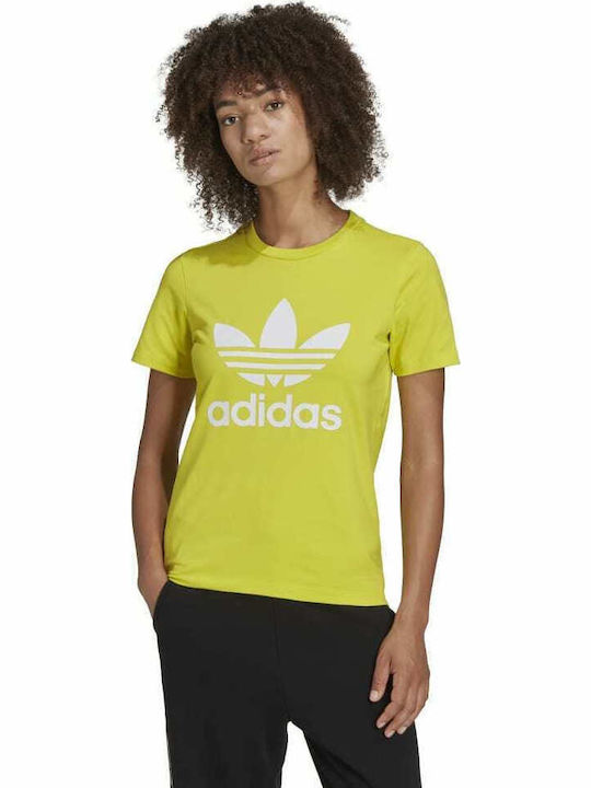adidas Trefoil Тениска Жълт