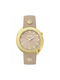 Versus by Versace Tortona Watch with Beige Leather Strap