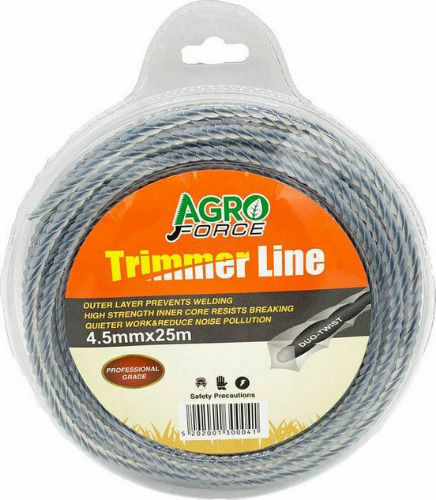 Agroforce 90286 Μεσινέζα Τετράγωνη Στριφτή Μήκους 40m και Πάχους 3.5mm
