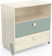 Kids Chest of Drawer Nilan with 2 Drawer 73x39.7x73.9εκ.