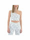 Kendall + Kylie Women's Athletic Crop Top White