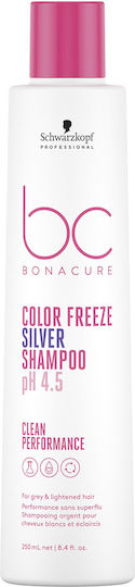 Schwarzkopf Bonacure Color Freeze Silver p.H 4.5 Sampon De Par Păstrarea Culorii Pentru Păr Vopsit 250ml