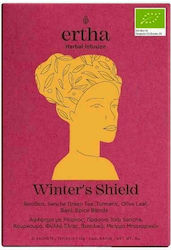 Ertha Κόκκινο Τσάι Winter´s Shield Ρόιμπος 10 Φακελάκια 15gr με Άρωμα Πράσινο Τσάι Sencha, Κουρκουμά, Φύλλο Ελιάς, Βασιλικό, Μείγμα Μπαχαρικών